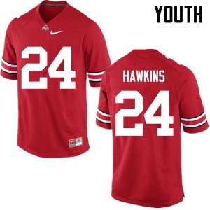 Youth Ohio State Buckeyes #24 Kierre Hawkins Red Nike NCAA College Football Jersey February ODF2644OE